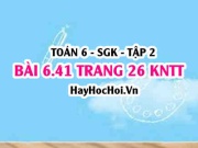 Bài 6.41 trang 26 Toán 6 Tập 2 Kết nối tri thức
